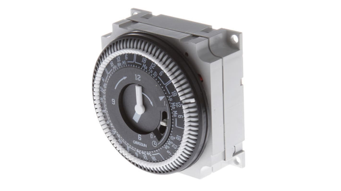 02.76.0076.1 Grasslin Analogue Timer Switch 230 V ac 72h RS