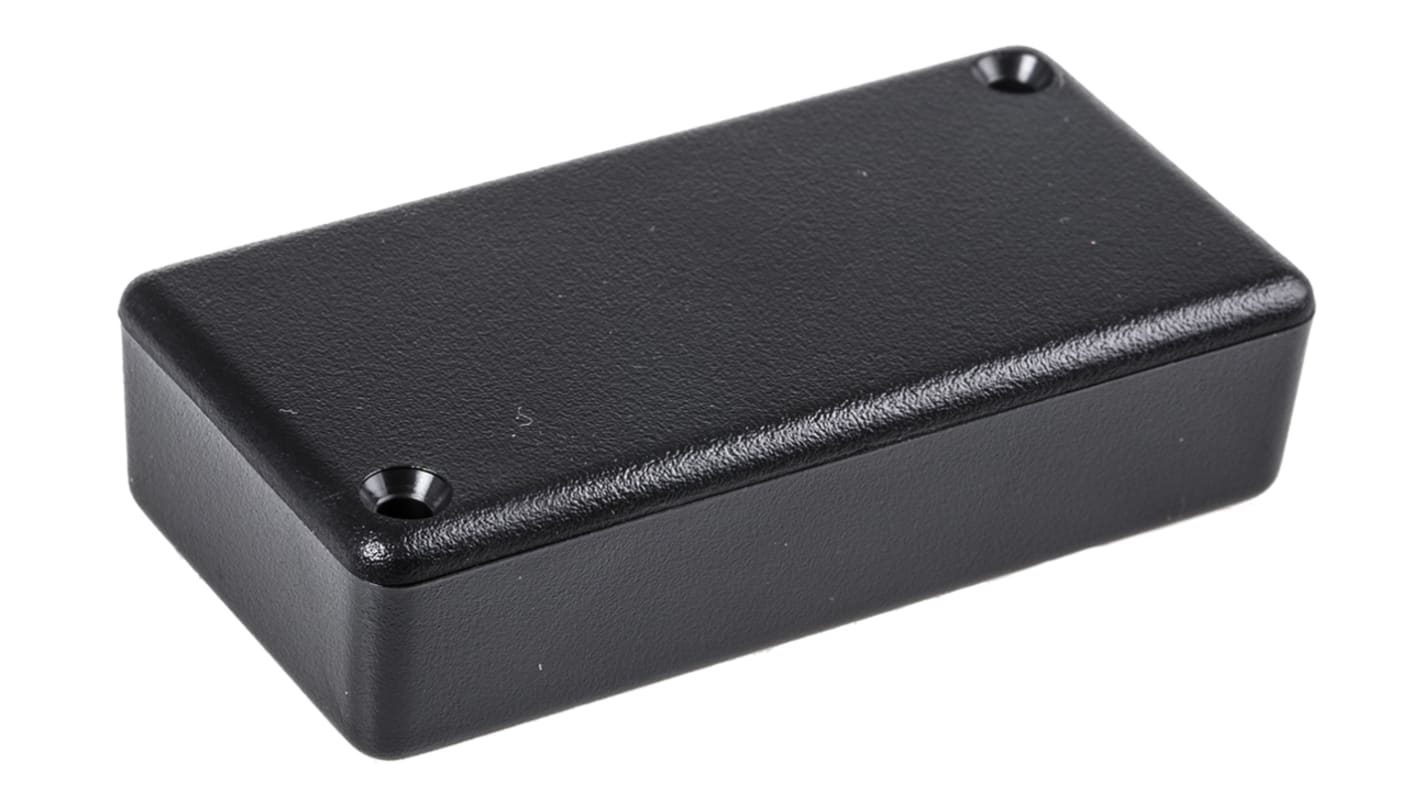 Hammond 1551 Series Black ABS Enclosure, IP54, Black Lid, 80 x 40 x 20mm