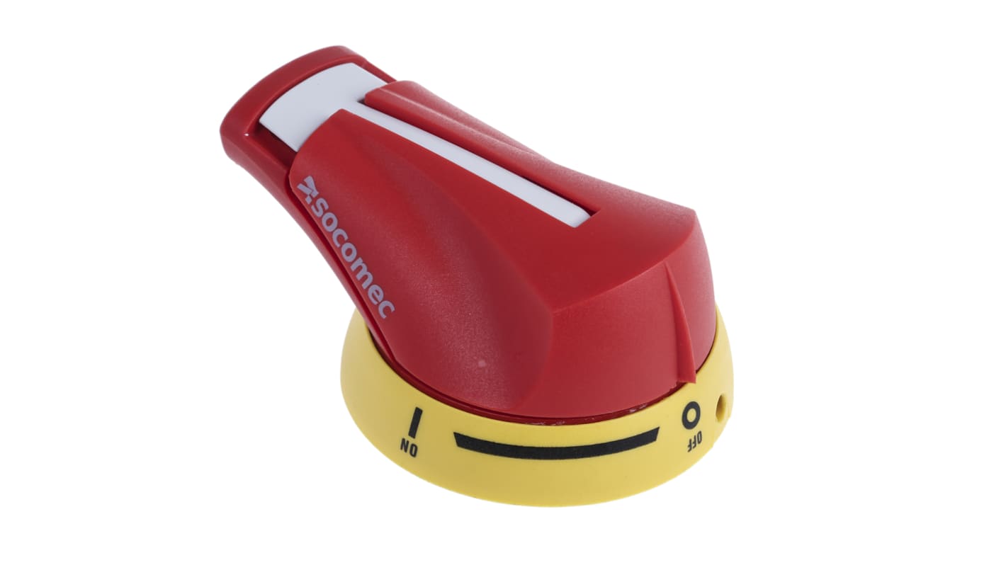 Manopola rotante Socomec 1414 2111, Rosso/Giallo, IP65, per Serie M