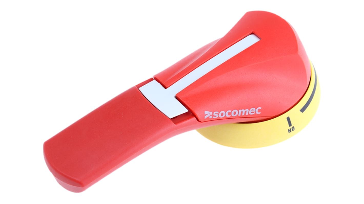 Manopola rotante Socomec 1424 2111, Rosso/Giallo, IP65, per Serie Fuserbloc