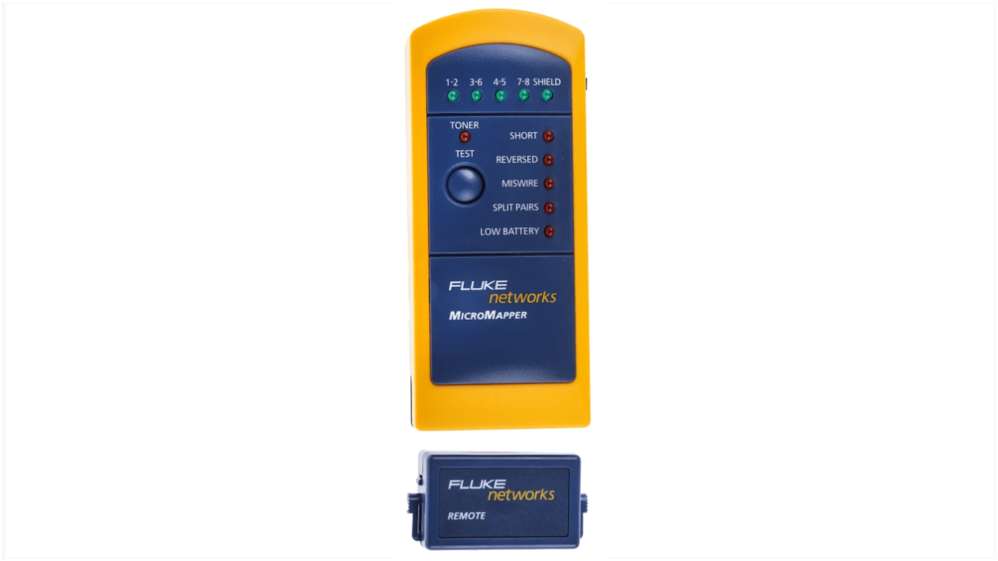 Fluke Networks MICROMAPPER Netzwerktester mit Tonsignal, Kabelprüfgerät, RJ11, RJ45