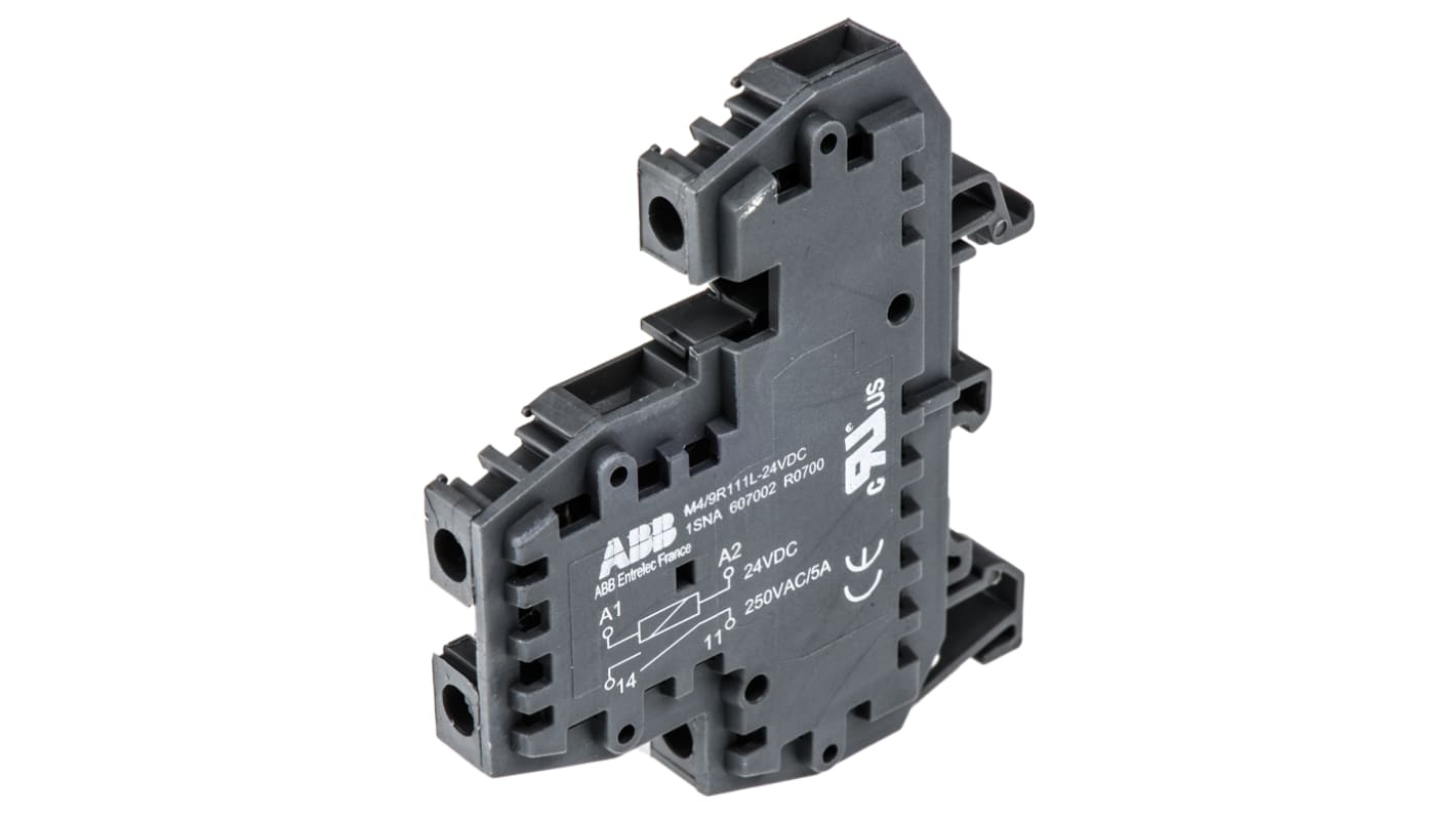 Relé modular ABB R910, SPST, 24V ac/dc, para carril DIN