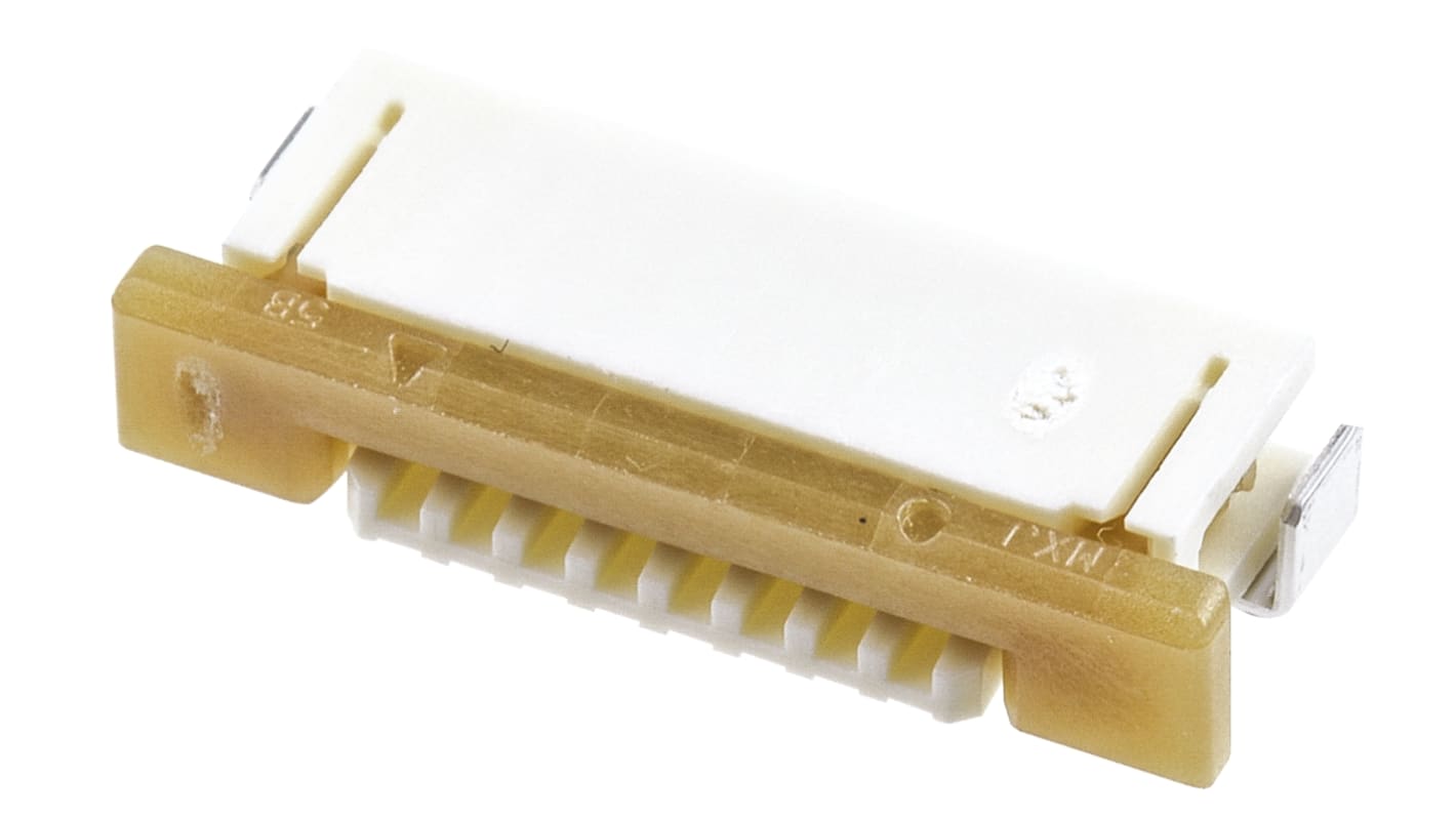 Conector FPC hembra Ángulo de 90° Molex serie Easy-On de 8 vías, paso 1mm, 1 fila, para soldar