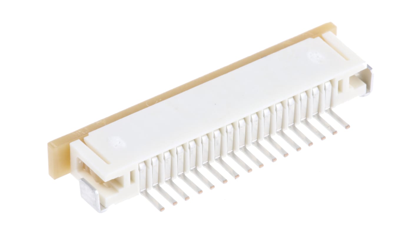 Conector FPC hembra Ángulo de 90° Molex serie Easy-On de 16 vías, paso 1mm, 1 fila, para soldar