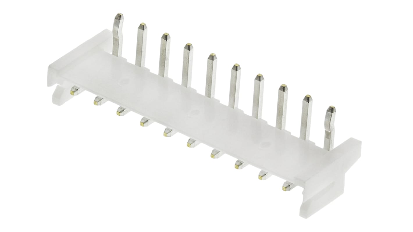 JST EH Series Right Angle Through Hole PCB Header, 10 Contact(s), 2.5mm Pitch, 1 Row(s), Shrouded