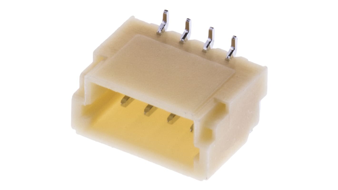 JST SH Series Straight Surface Mount PCB Header, 4 Contact(s), 1.0mm Pitch, 1 Row(s), Shrouded