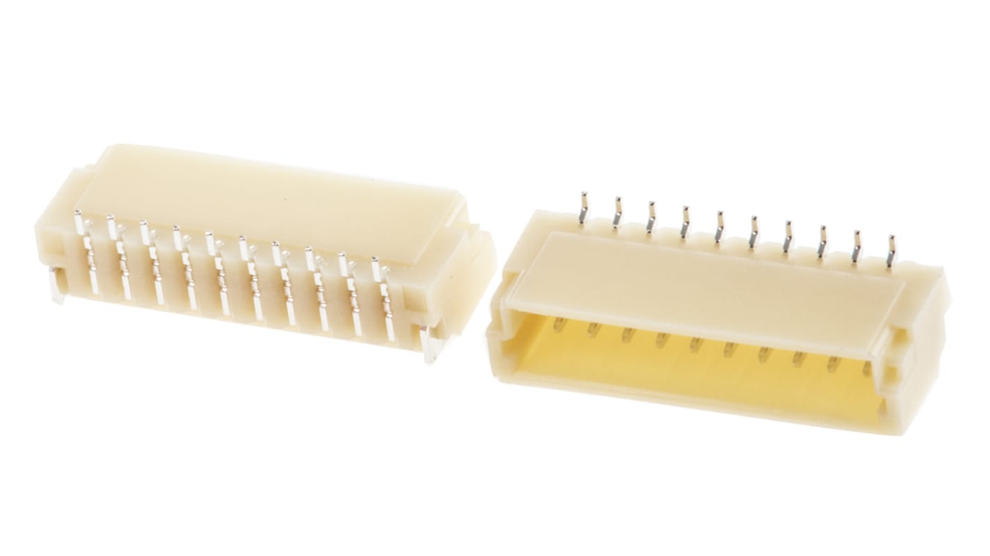 JST SH Series Straight Surface Mount PCB Header, 10 Contact(s), 1.0mm Pitch, 1 Row(s), Shrouded