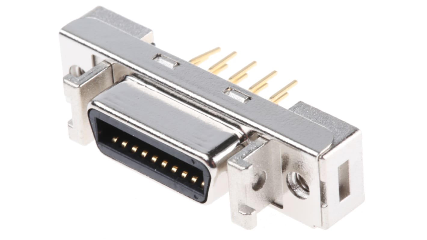 102206212PL 3M Female 20 Pin Straight Through Hole SCSI Connector 2