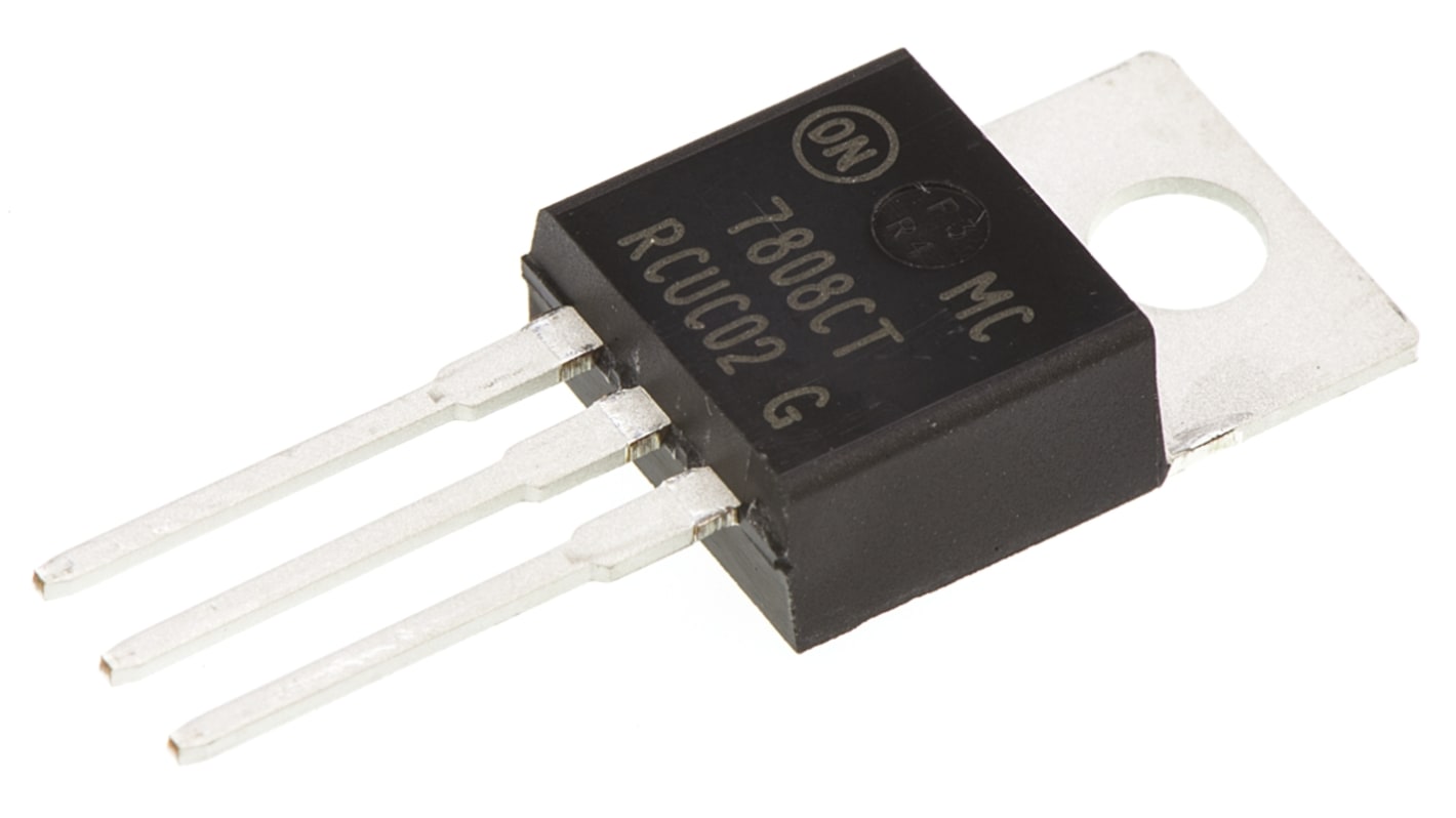 onsemi MC7808CTG, 1 Linear Voltage, Voltage Regulator 1A, 8 V 3-Pin, TO-220