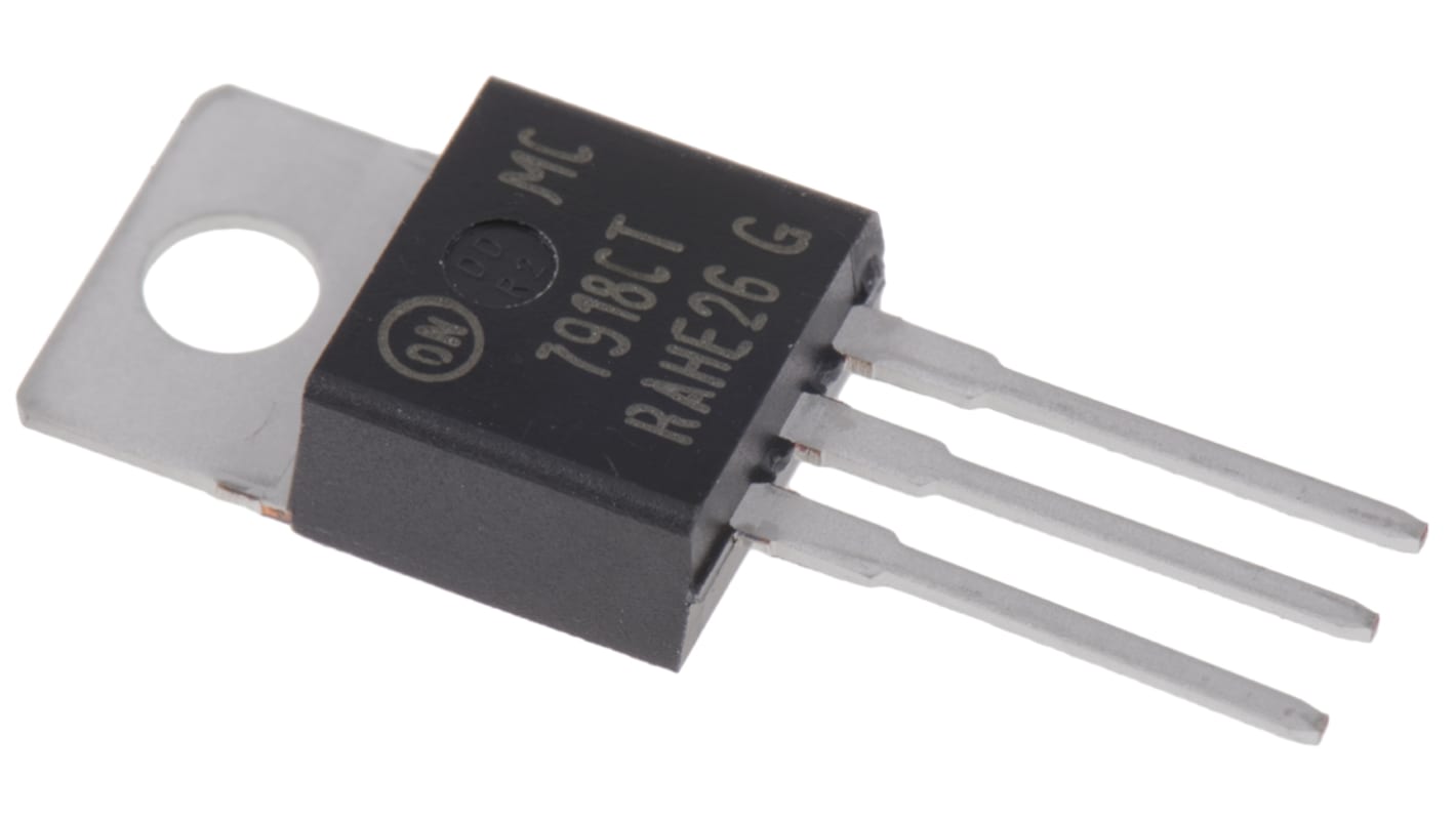 onsemi MC7918CTG, 1 Linear Voltage, Voltage Regulator 1A, -18 V 3-Pin, TO-220