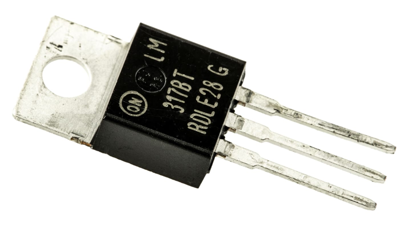 ON Semiconductor, 1.2 → 37 V Linear Voltage Regulator, 1.5A, 1-Channel, Adjustable 3-Pin, TO-220 LM317BTG