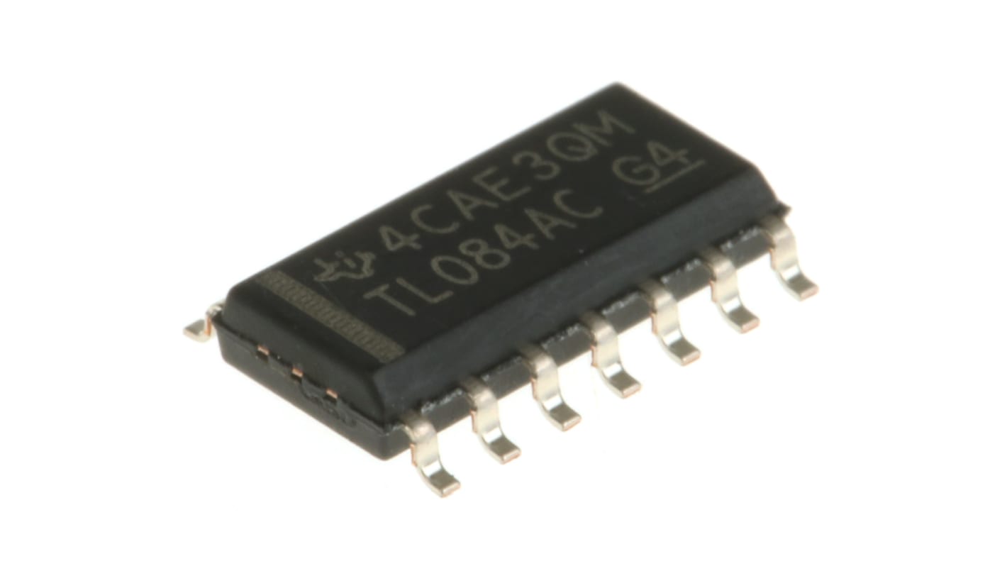 Amplificador operacional TL084ACD 3MHZ SOIC, 14 pines