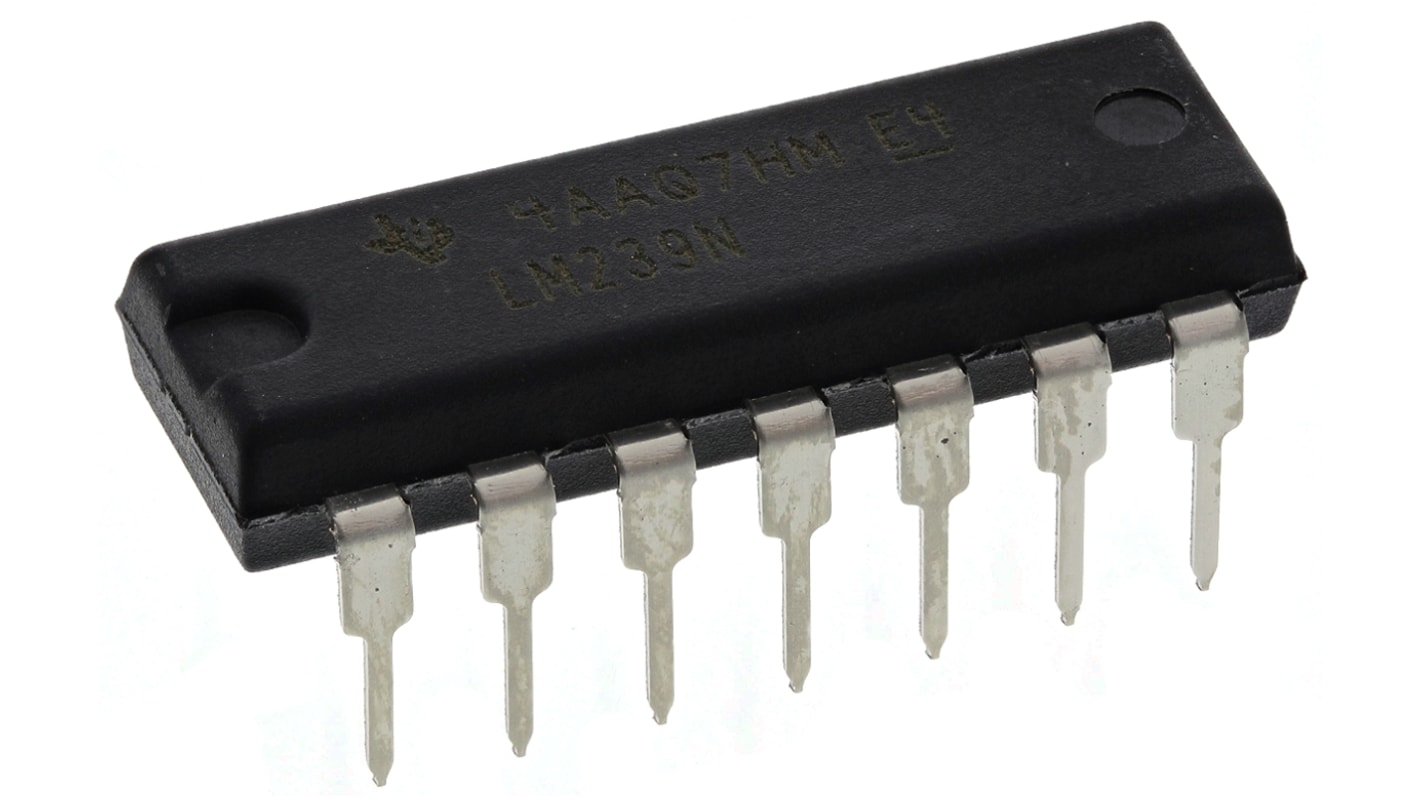 Texas Instruments LM239N komparátor, Nyitott kollektor 4-csatornás, 14-tüskés, PDIP