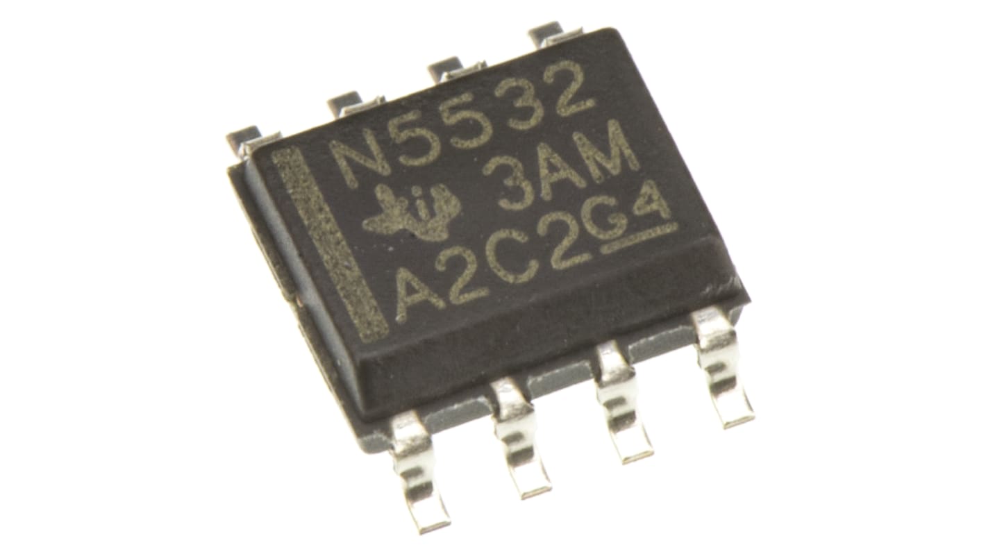 Texas Instruments オペアンプ, 表面実装, 2回路, デュアル電源, NE5532D