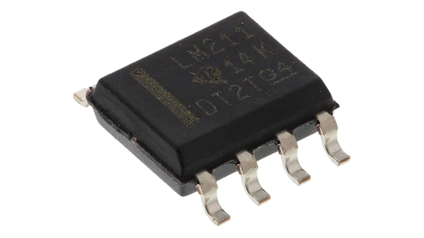 Comparador LM211D Colector/emisor abierto 0.165μs 1-Canales, 5 → 28 V 8-Pines SOIC