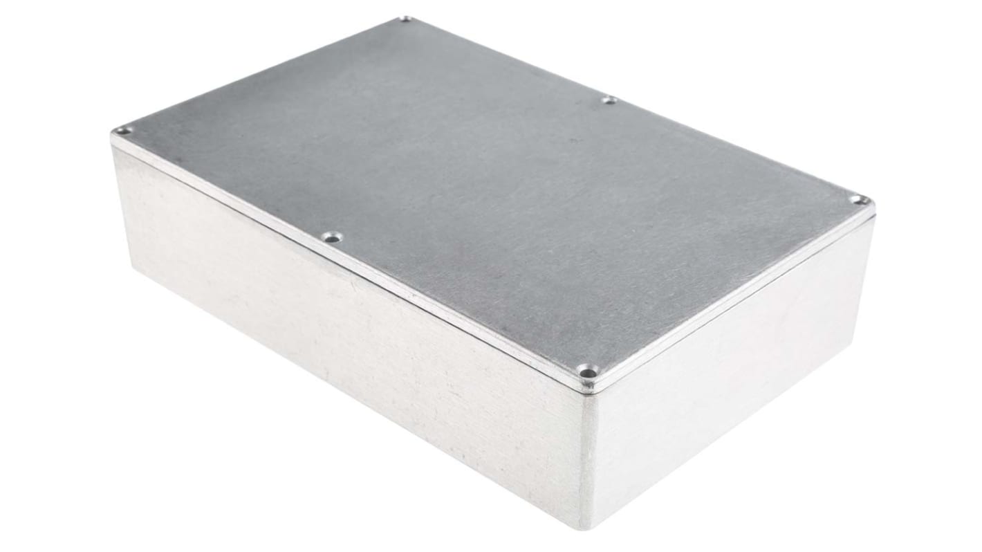 RS PRO Silver Die Cast Aluminium Enclosure, Silver Lid, 222.1 x 145.9 x 55.9mm