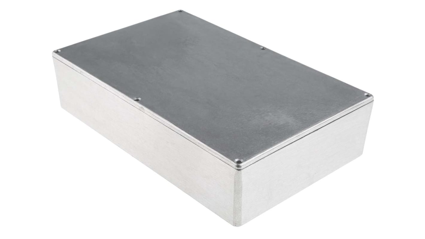 Caja RS PRO de Aluminio Presofundido Plateado, 275 x 175 x 65.5mm, Apantallada