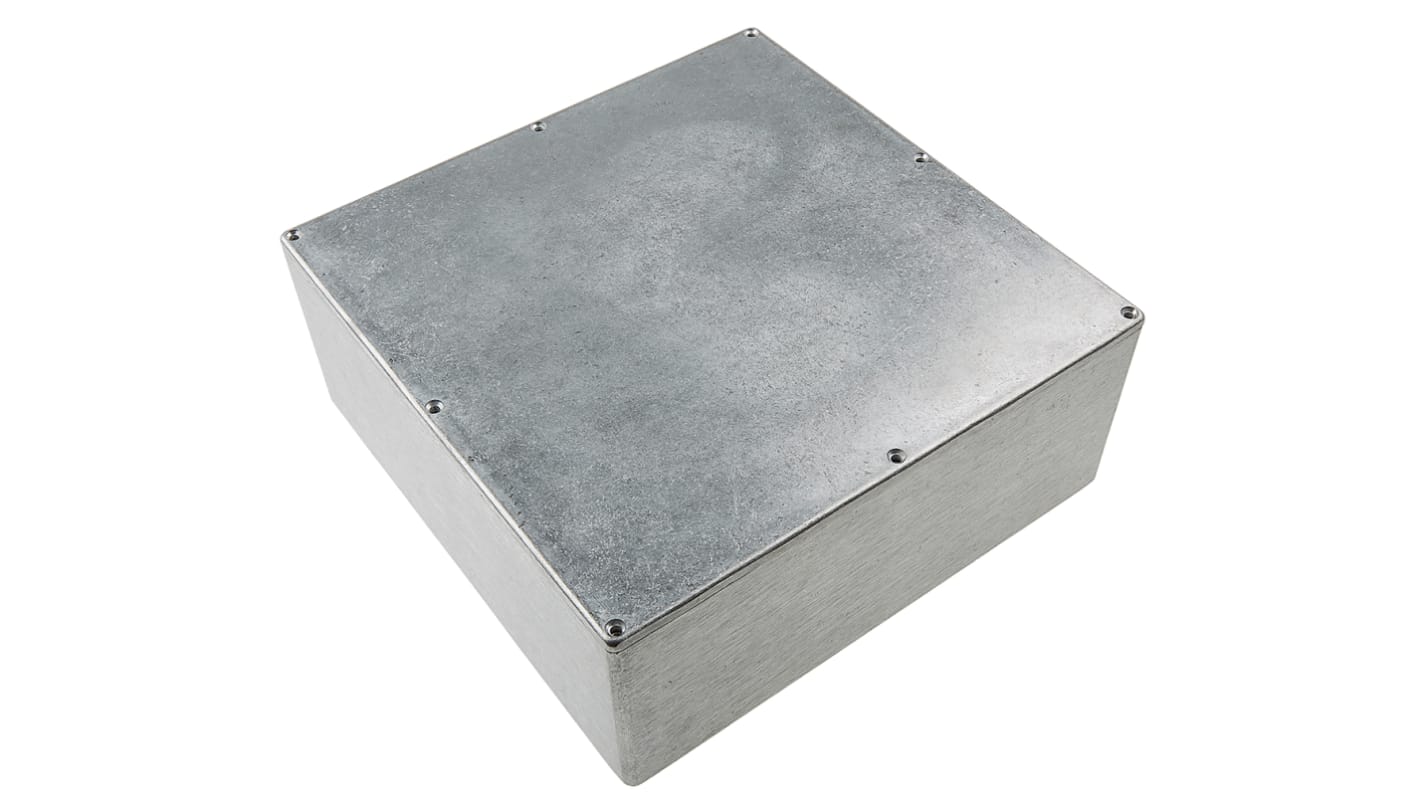 Caja RS PRO de Aluminio Presofundido Plateado, 250 x 250 x 100mm, Apantallada