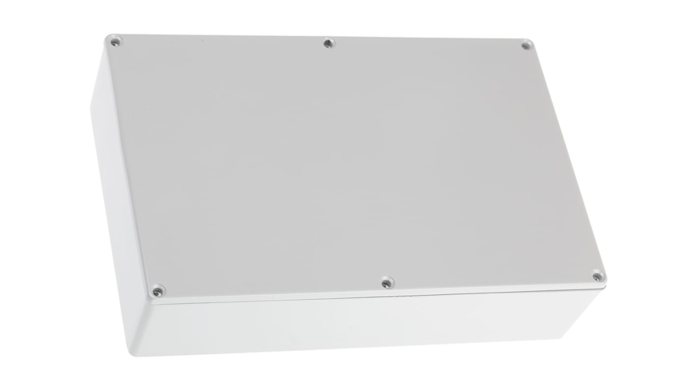 RS PRO Grey Die Cast Aluminium Enclosure, Grey Lid, 222.1 x 145.9 x 55.9mm