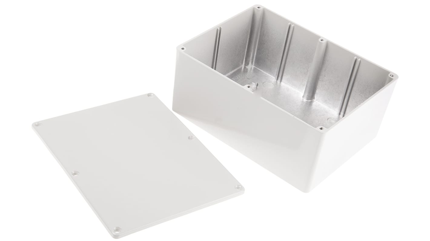 Caja RS PRO de Aluminio Presofundido Gris, 165.8 x 127.3 x 76.3mm, Apantallada