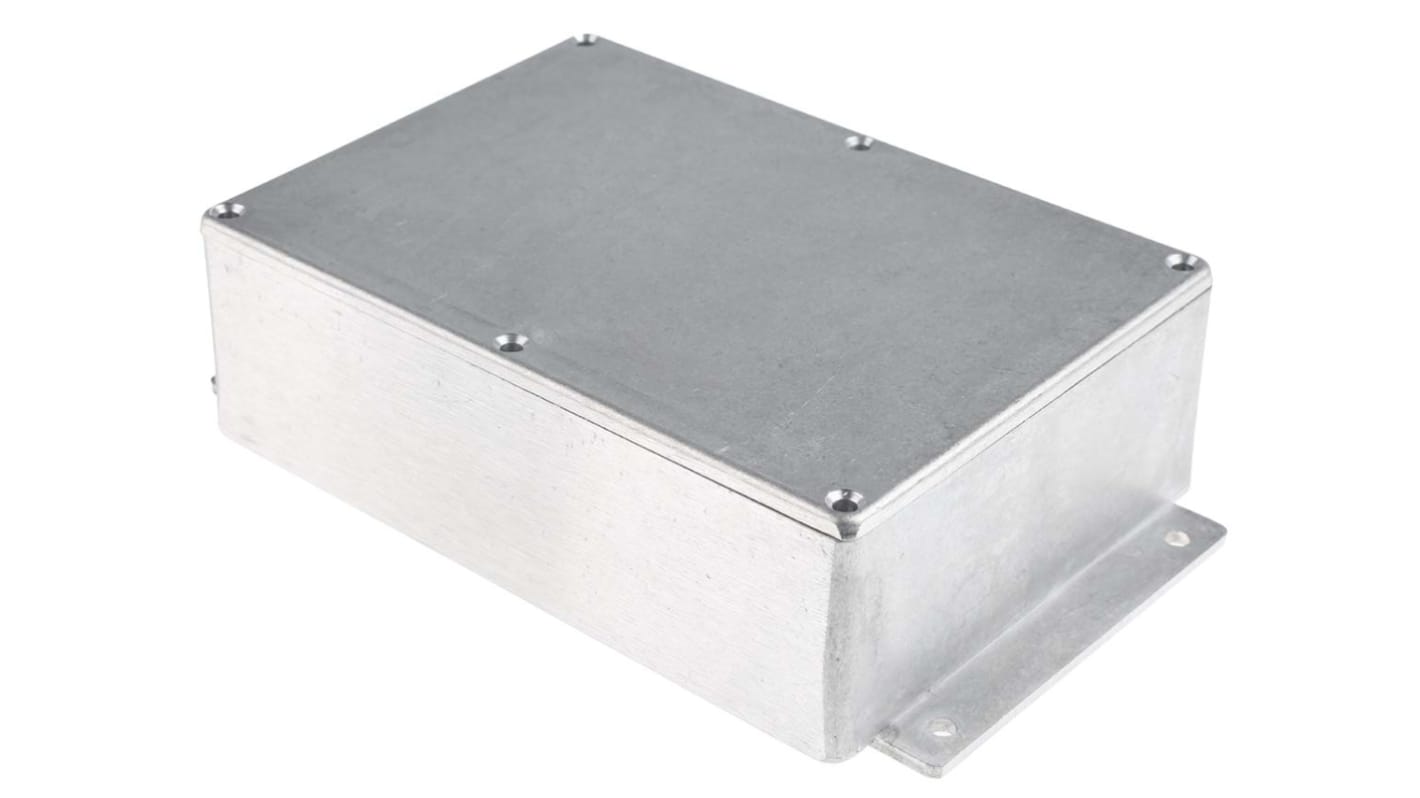 Caja RS PRO de Aluminio Presofundido Plateado, 201.7 x 121.2 x 55.3mm, Apantallada