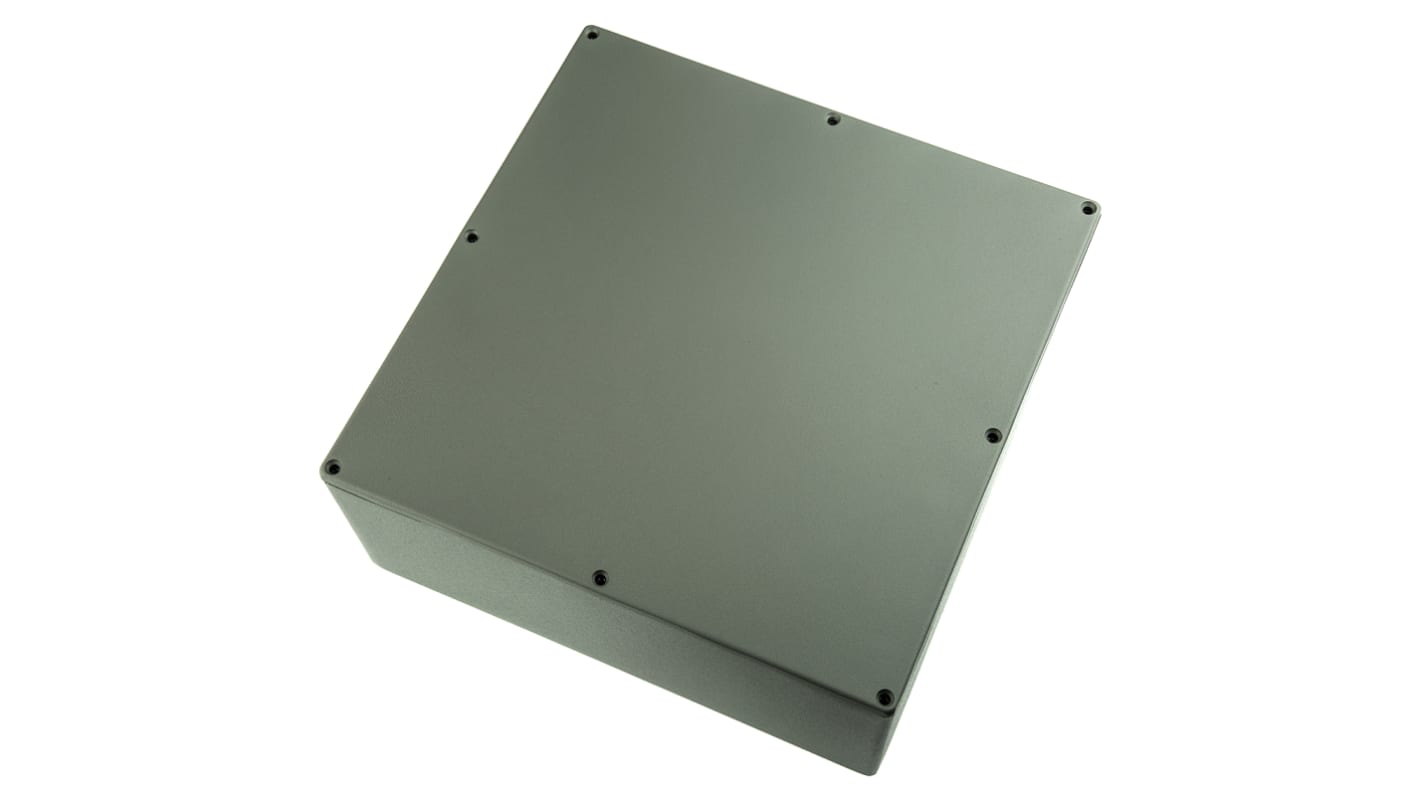 Caja RS PRO de Aluminio Presofundido Gris, 250 x 250 x 100mm, Apantallada