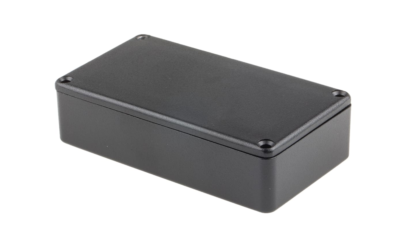 Caja RS PRO de Aluminio Presofundido Negro, 114.5 x 63.6 x 30.3mm, Apantallada