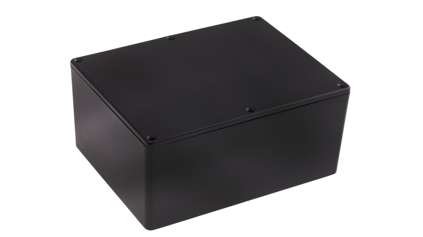 Caja RS PRO de Aluminio Presofundido Negro, 165.8 x 127.3 x 76.3mm, Apantallada