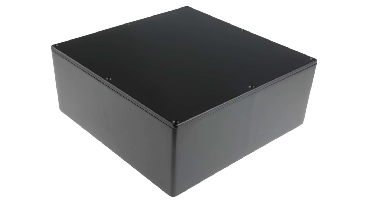 Caja RS PRO de Aluminio Presofundido Negro, 250 x 250 x 100mm, IP66, Apantallada