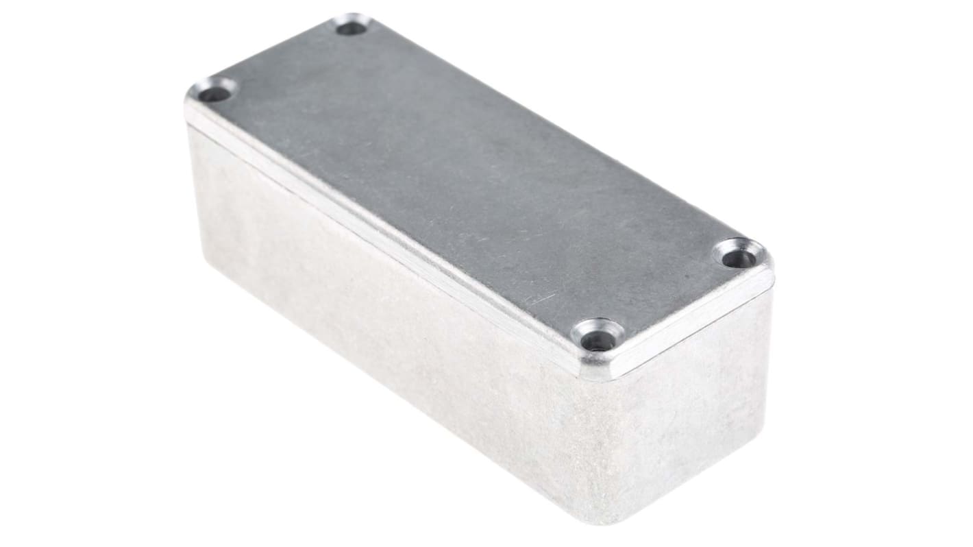 RS PRO Silver Die Cast Aluminium Enclosure, Silver Lid, 89.1 x 35 x 30.3mm