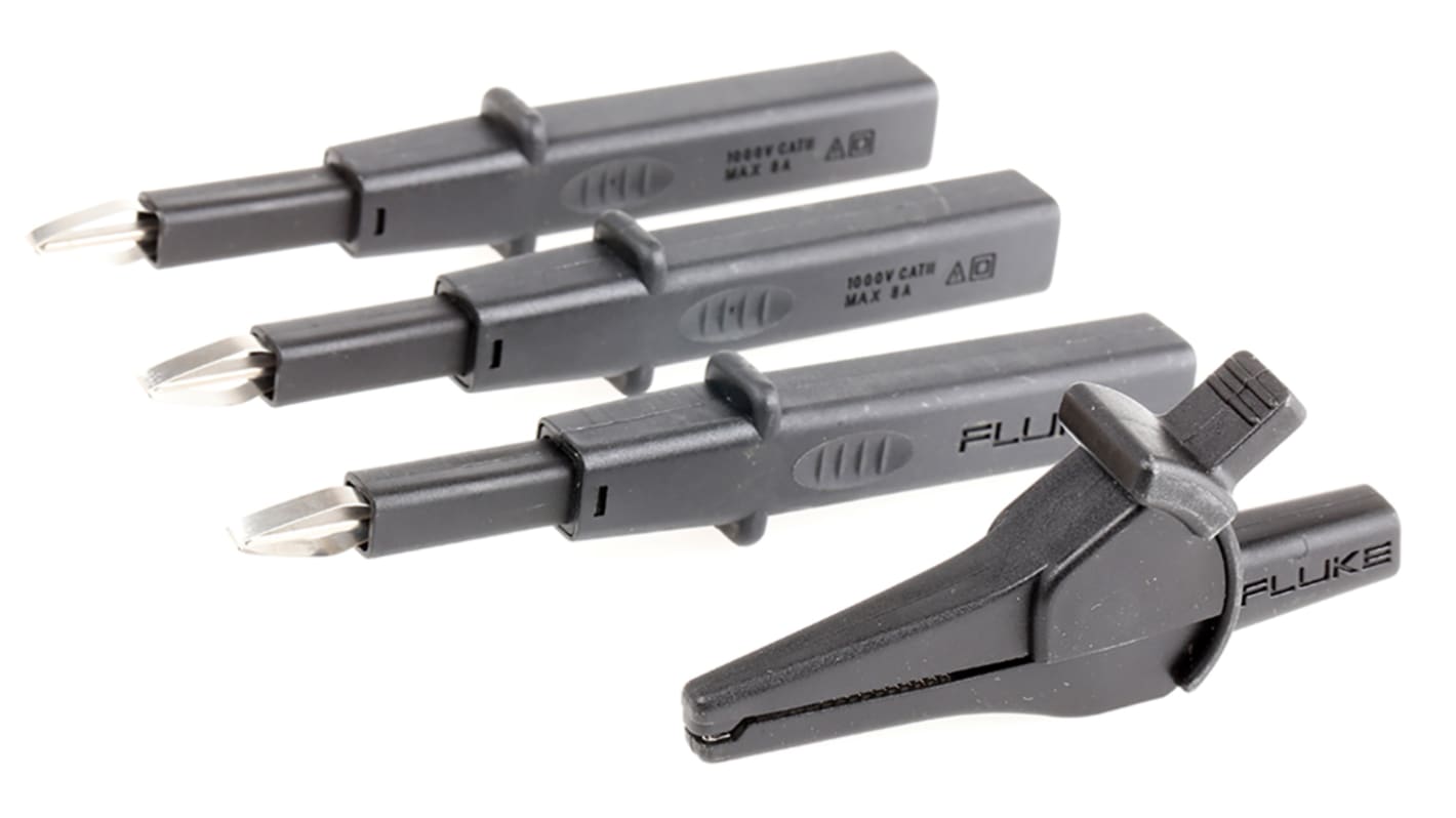 Kit de cables de prueba Fluke TLK290, contiene Punta de prueba con conector de 4 mm - Sonda de prueba, contacto seguro,