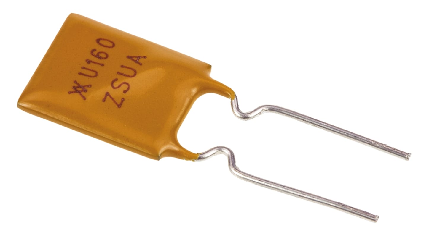 Fusibile ripristinabile Littelfuse, intervento a 3.2A in 8s, 30V cc, tenuta 1.6A, 110mΩ max