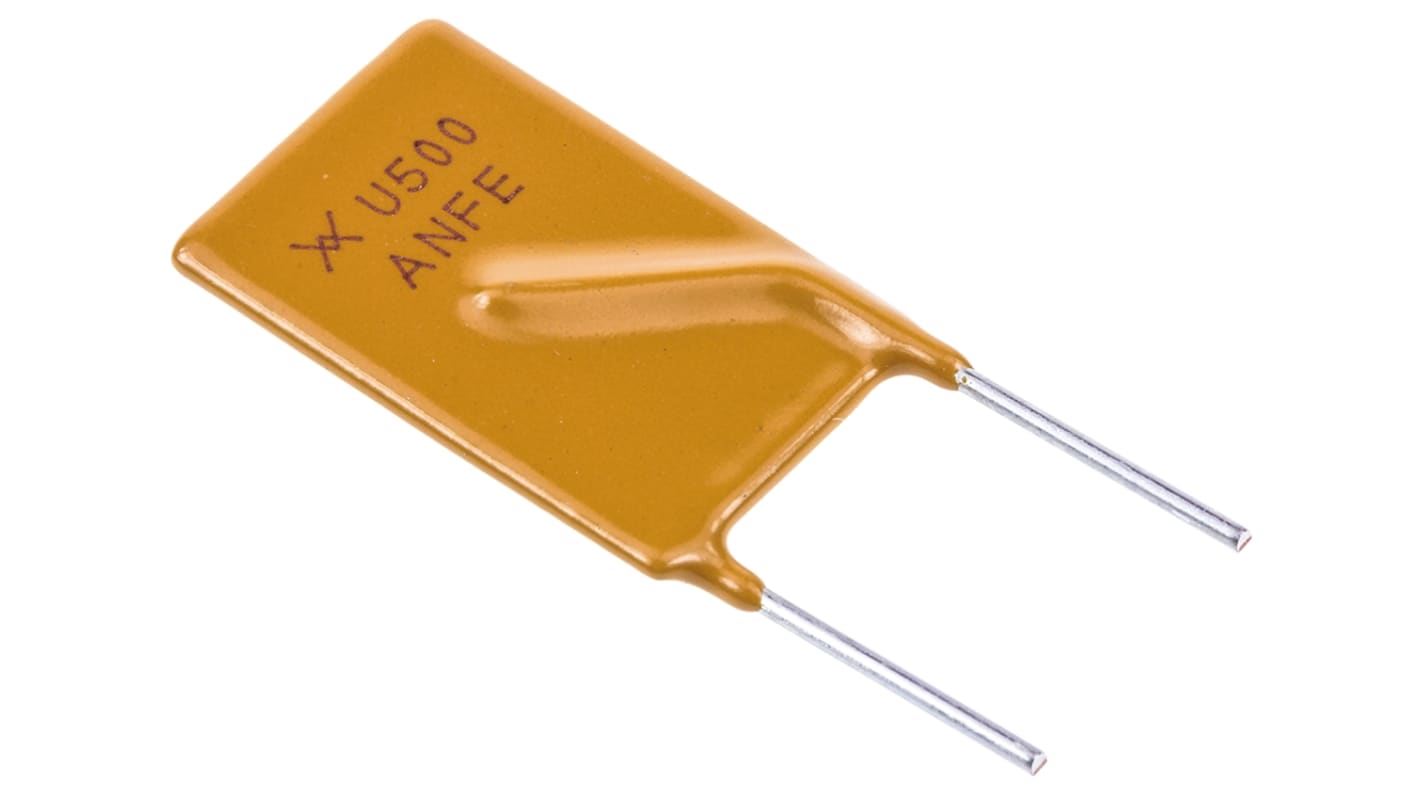 Fusibile ripristinabile Littelfuse, intervento a 10A in 14.5s, 30V cc, tenuta 5A, 50mΩ max