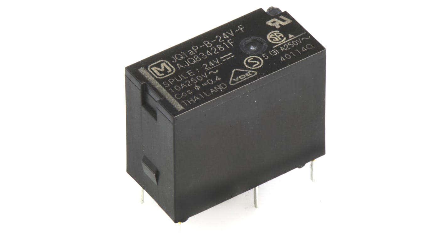 Panasonic PCB Mount Power Relay, 24V dc Coil, 10A Switching Current, SPST