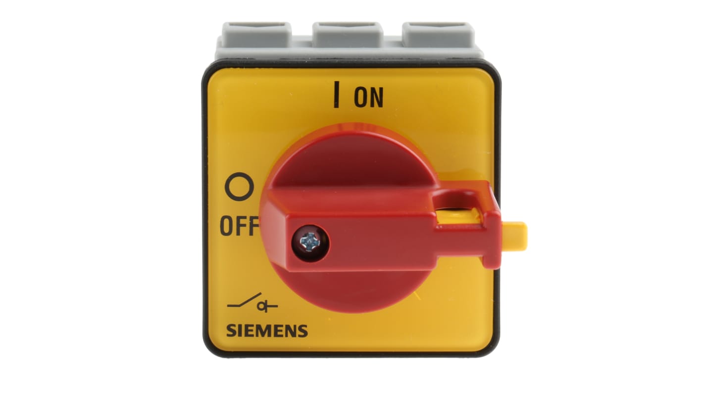 Siemens 3P Pole Panel Mount Isolator Switch - 32A Maximum Current, 11.5kW Power Rating, IP65