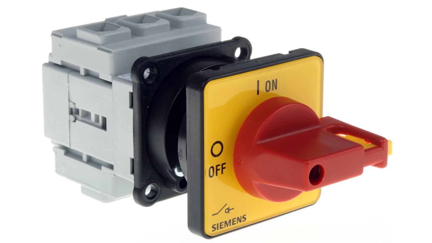 Siemens 3P Pole Panel Mount Isolator Switch - 32A Maximum Current