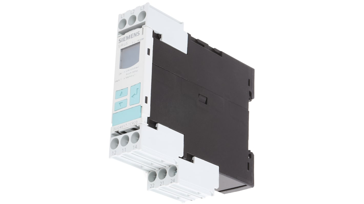 Siemens Phase, Voltage Monitoring Relay, 3 Phase, DPDT, 160 → 690V ac, DIN Rail