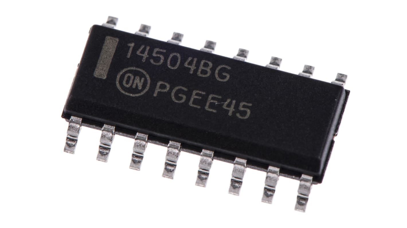 MC14504BDG, Logisk niveauomsætter, 16 ben, SOIC