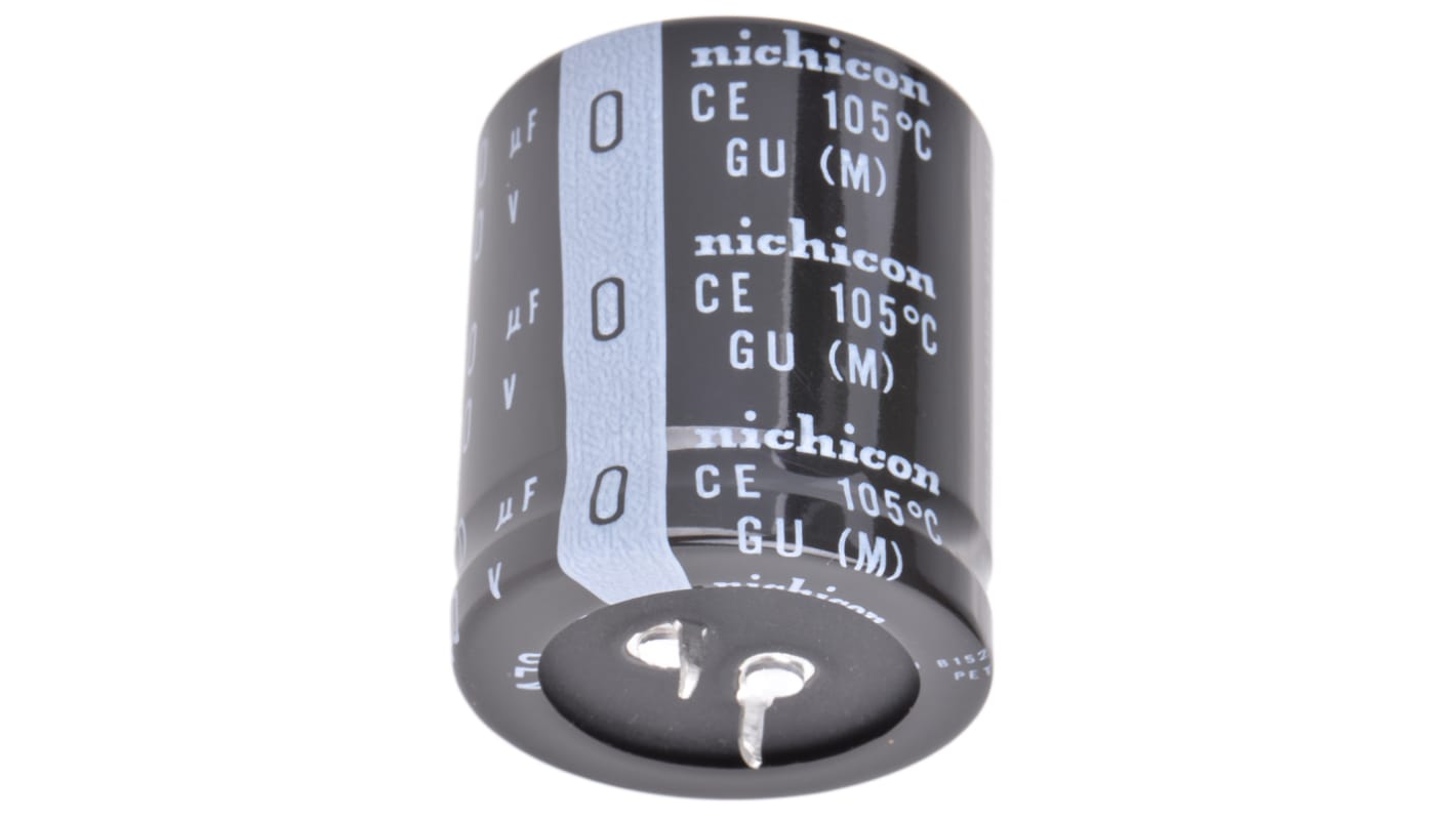 Nichicon 470μF Aluminium Electrolytic Capacitor 400V dc, Snap-In - LGU2G471MELC