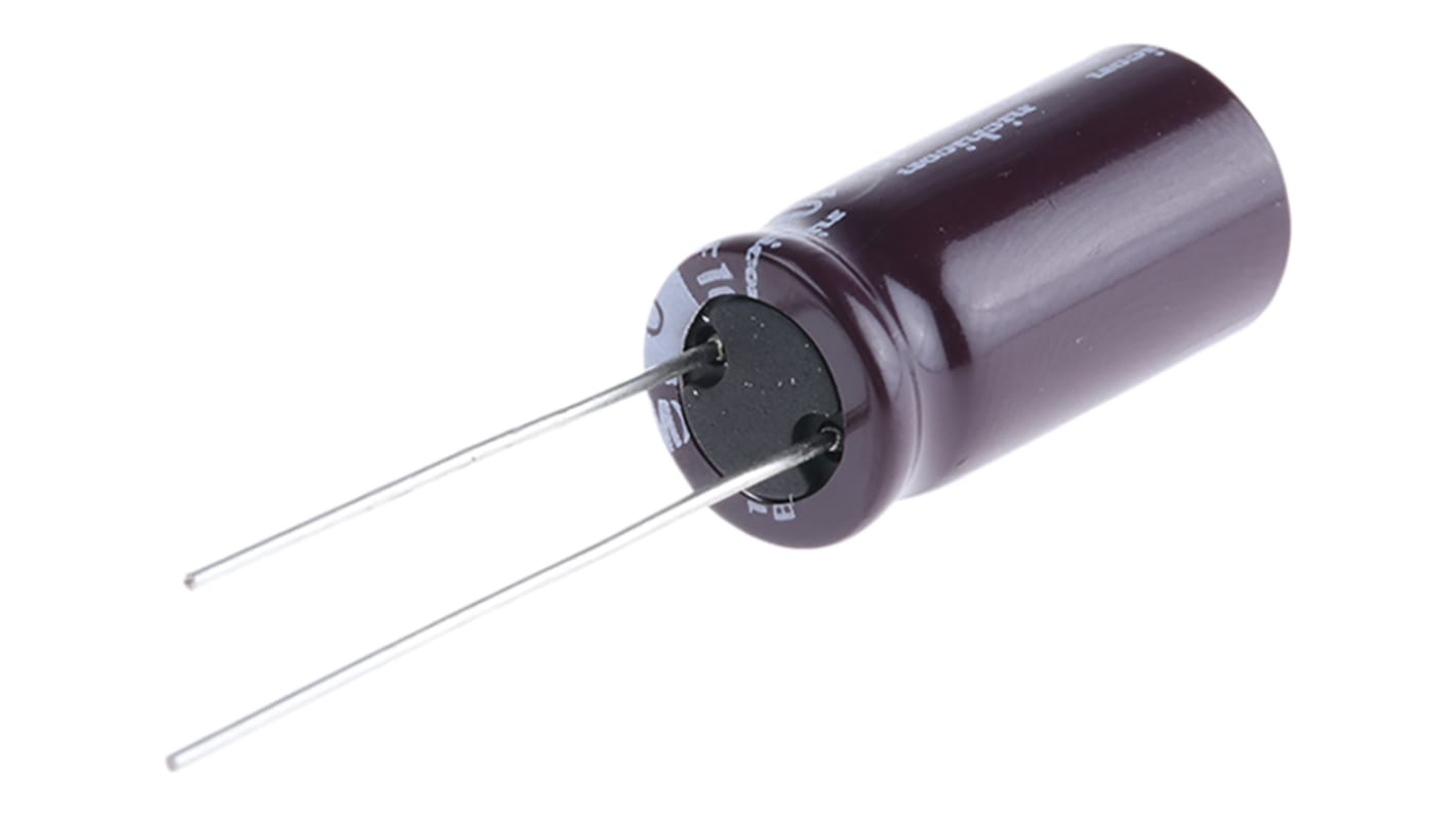 Nichicon 1000μF Aluminium Electrolytic Capacitor 16V dc, Radial, Through Hole - UPS1C102MPD