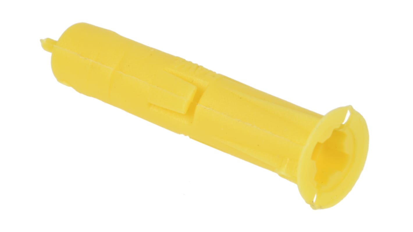 RawlPlug Yellow Plastic Wall Plug, 24mm Length, 5mm Fixing Hole Diameter