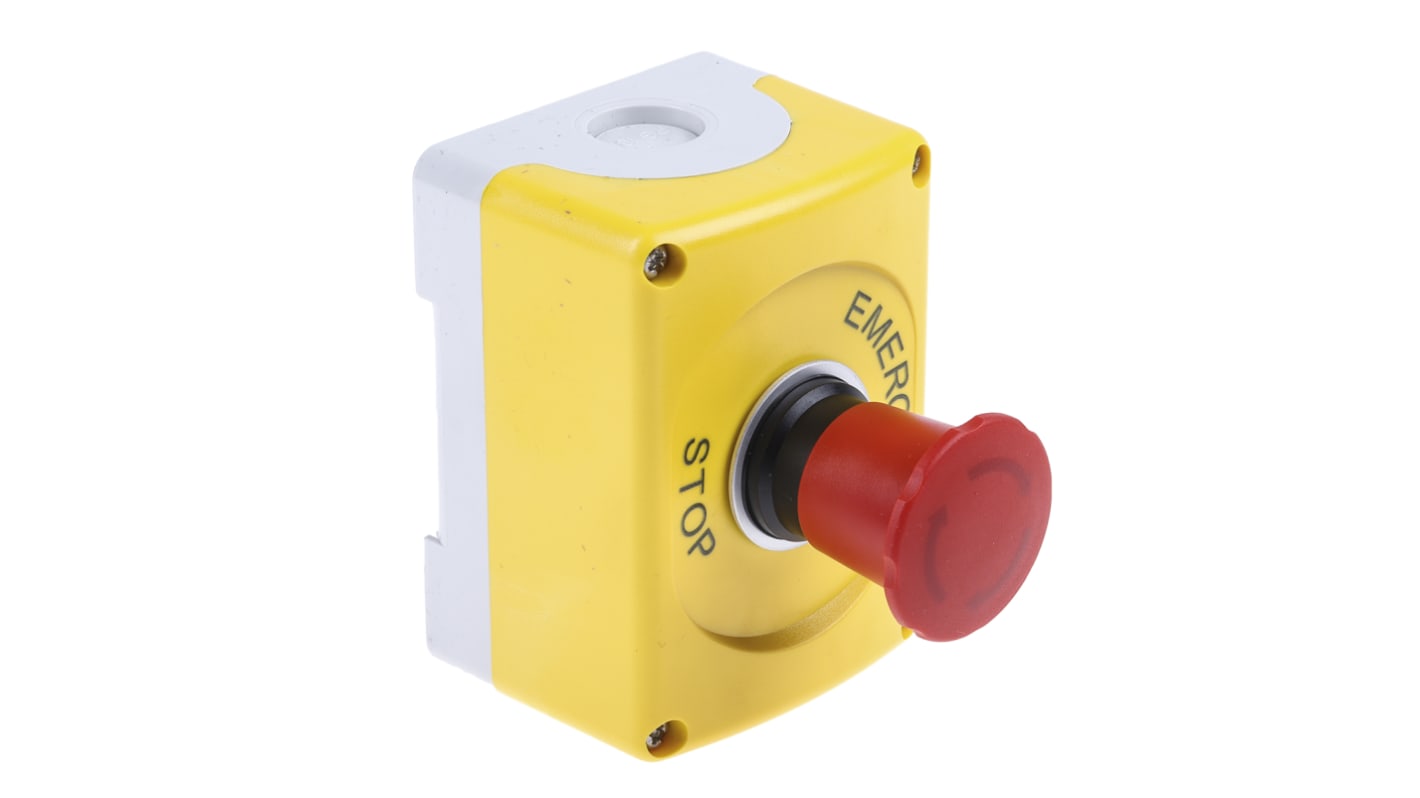 ABB Twist Release Emergency Stop Push Button, Surface Mount, 1NC, IP66