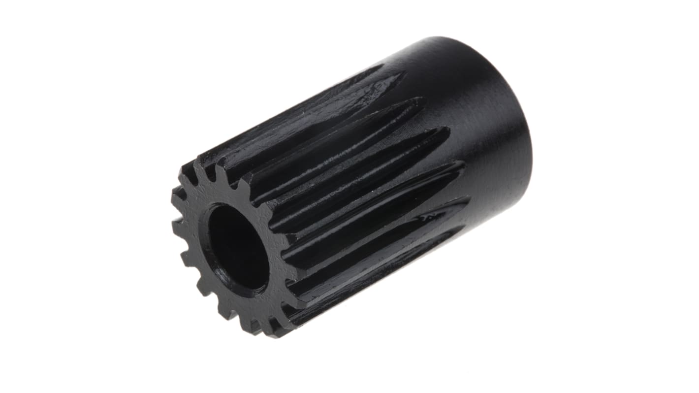 RS PRO Steel 16 Teeth Spur Gear, 1 Module, 8mm Bore Diam, 16mm Pitch Diam, 18mm Hub Diam