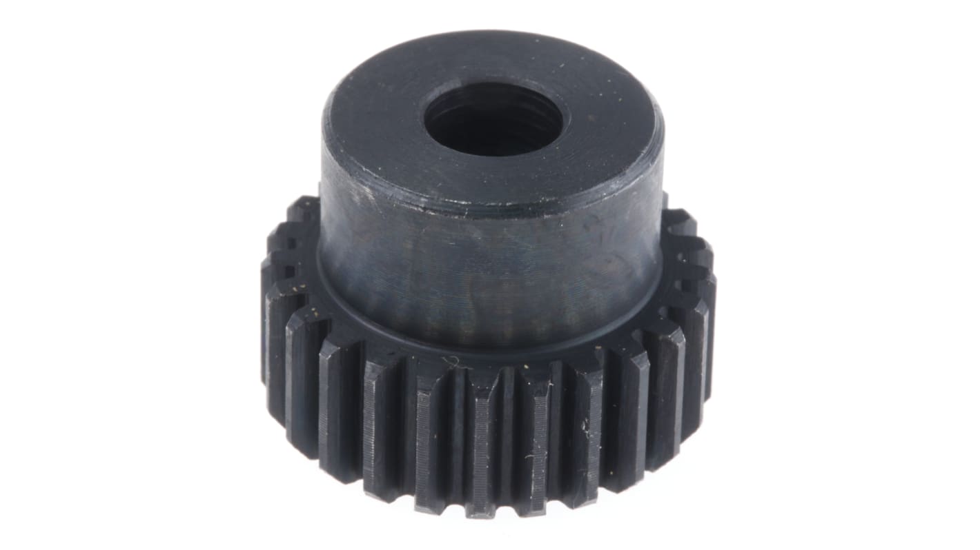 RS PRO Steel 25 Teeth Spur Gear, 1 Module, 8mm Bore Diam, 25mm Pitch Diam, 20mm Hub Diam