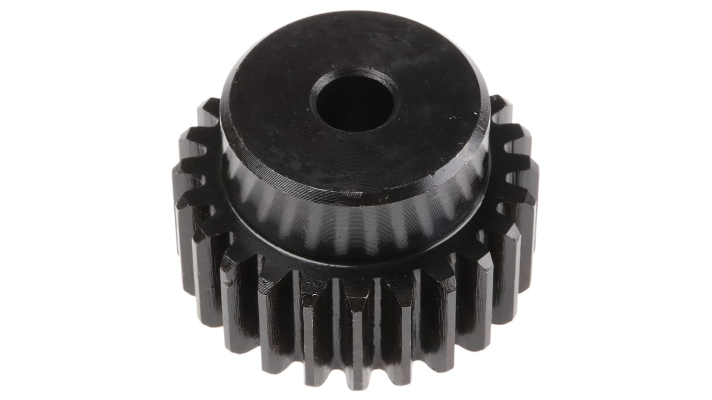 RS PRO Steel 24 Teeth Spur Gear, 1.5 Module, 8mm Bore Diam, 36mm Pitch Diam, 28mm Hub Diam