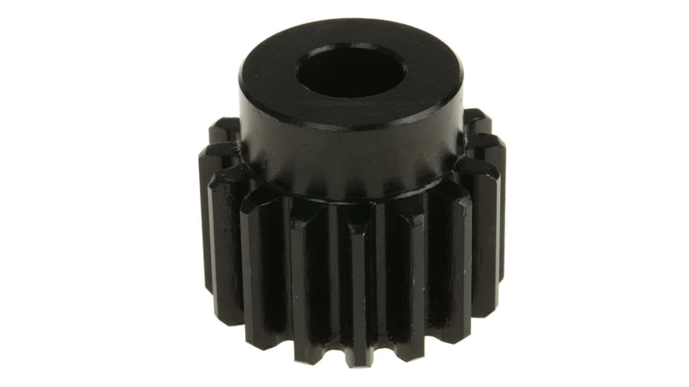 RS PRO Steel 16 Teeth Spur Gear, 2 Module, 12mm Bore Diam, 32mm Pitch Diam, 26mm Hub Diam