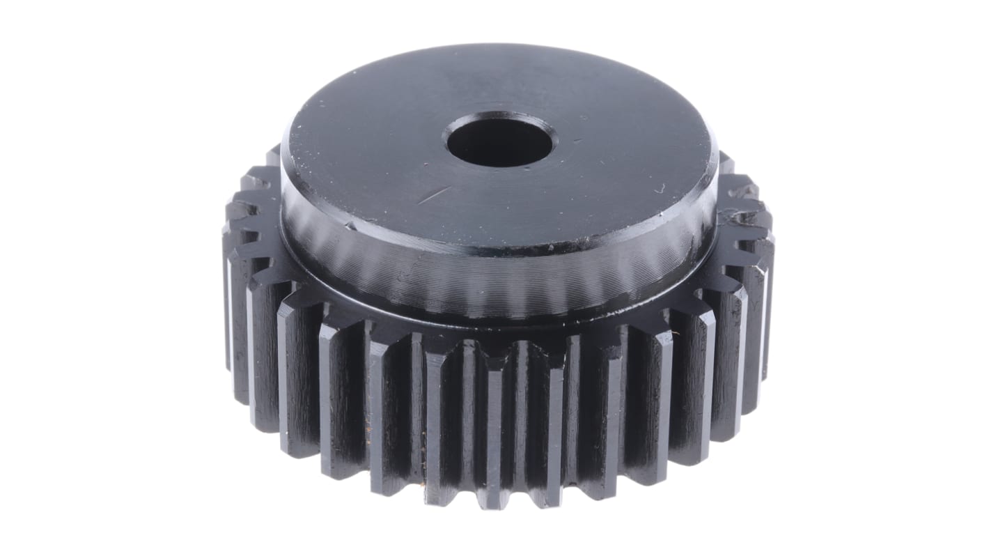 RS PRO Steel 30 Teeth Spur Gear, 2 Module, 12мм Bore Diam, 60мм Pitch Diam, 50мм Hub Diam