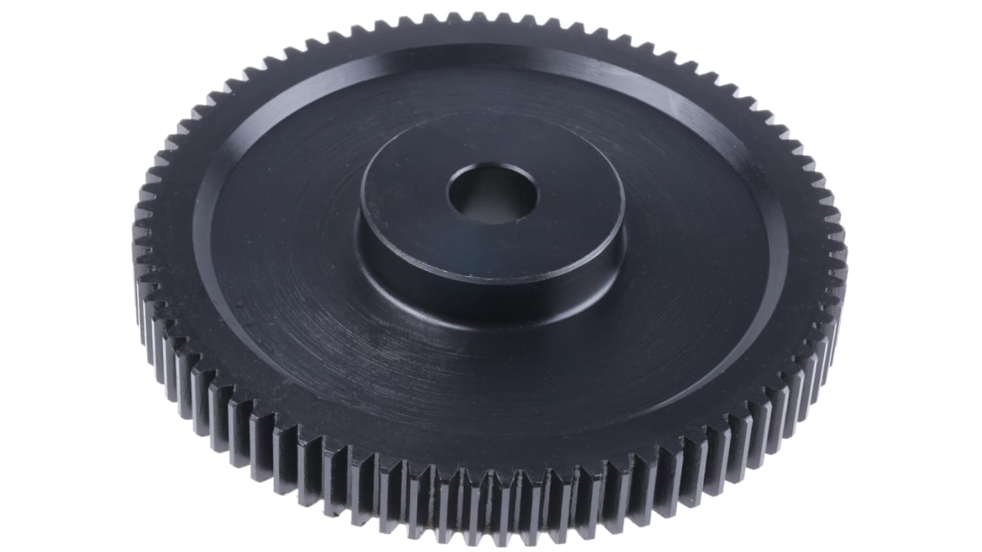 RS PRO Steel 80 Teeth Spur Gear, 2 Module, 20mm Bore Diam, 160mm Pitch Diam, 60mm Hub Diam