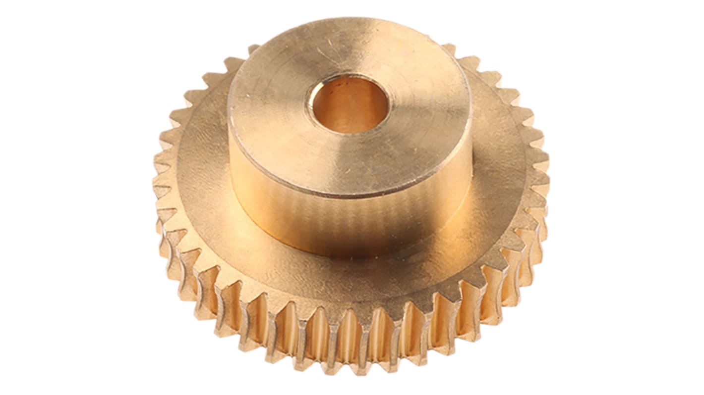 RS PRO Bronze 1 Module Worm Wheel Gear 40 Tooth26mm Hub Dia., 40mm Pitch Dia. 16.5mm Face