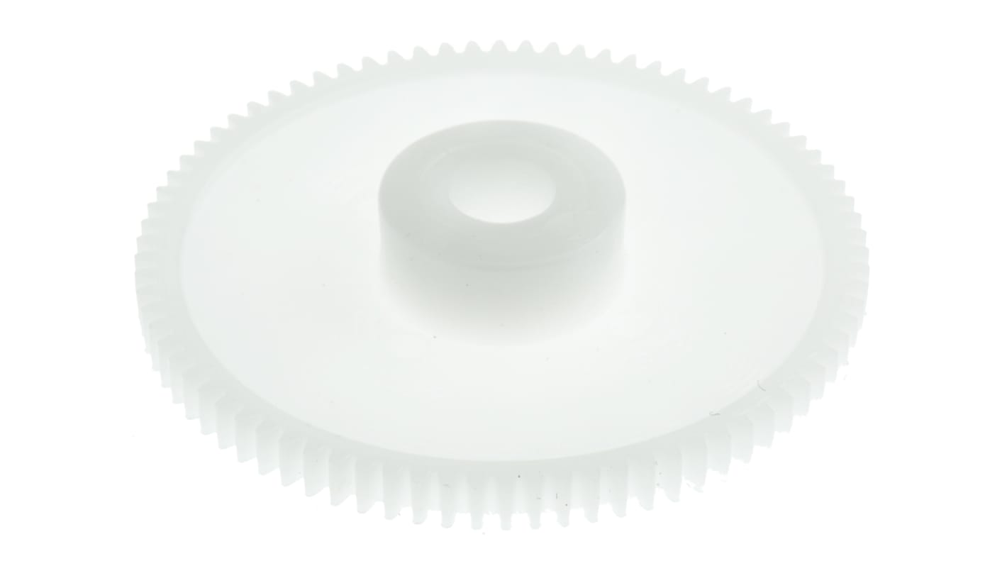 Ingranaggio cilindrico RS PRO, modulo 0.5, 80 denti, passo Ø 40mm, semigiunto Ø 14mm, foro Ø 6mm, in POM